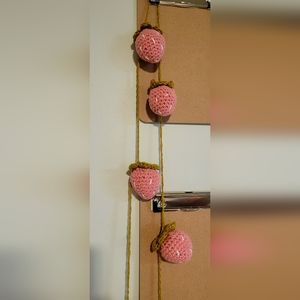 Whimsical handmade strawberry garland